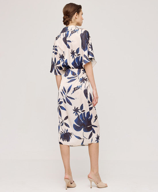 Access Fashion Blue Floral Wrap Dress