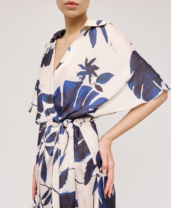 Access Fashion Blue Floral Wrap Dress