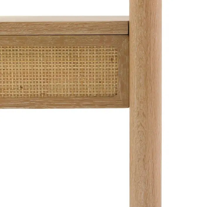 Positano Oak and Rattan Open Wardrobe
