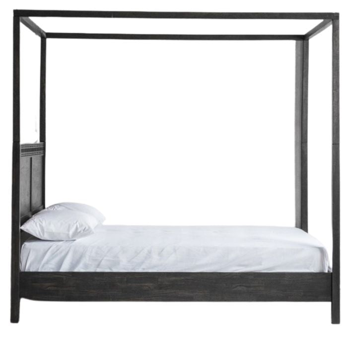 Bali 4 Poster Bed - Black -King Size
