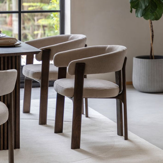 Tuscany Dining Chair -Walnut Stained Oak / Natural