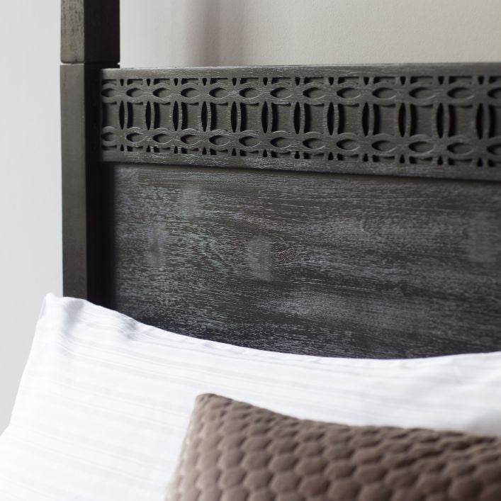 Bali 4 Poster Bed - Black -King Size