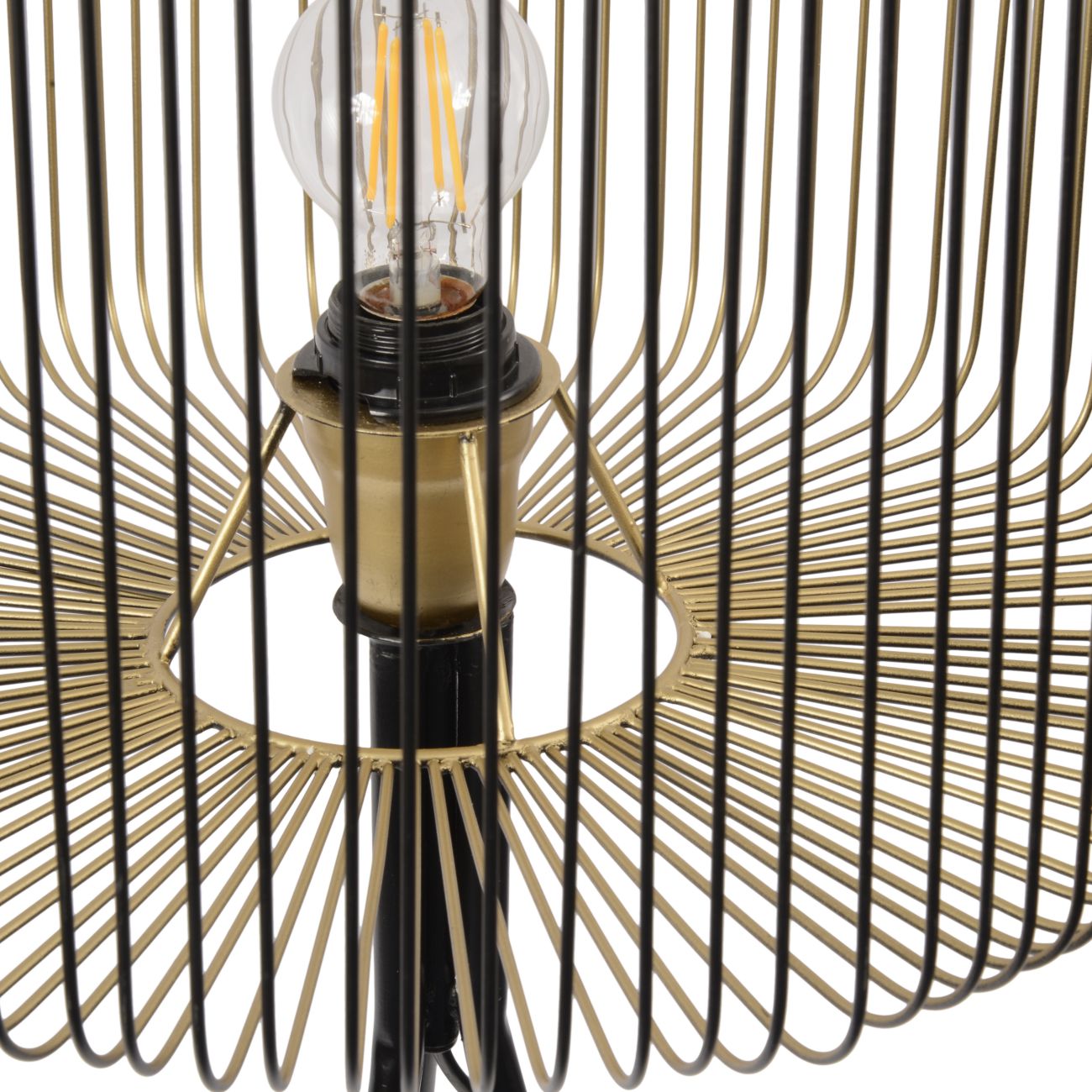 Libra Wire Cage Shade Tripod Floor Lamp
