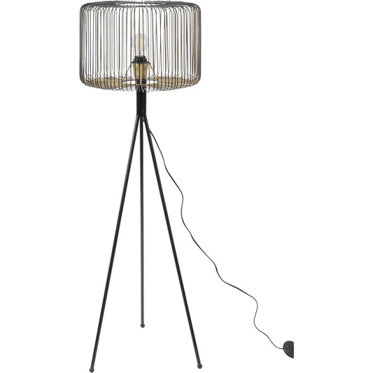 Libra Wire Cage Shade Tripod Floor Lamp