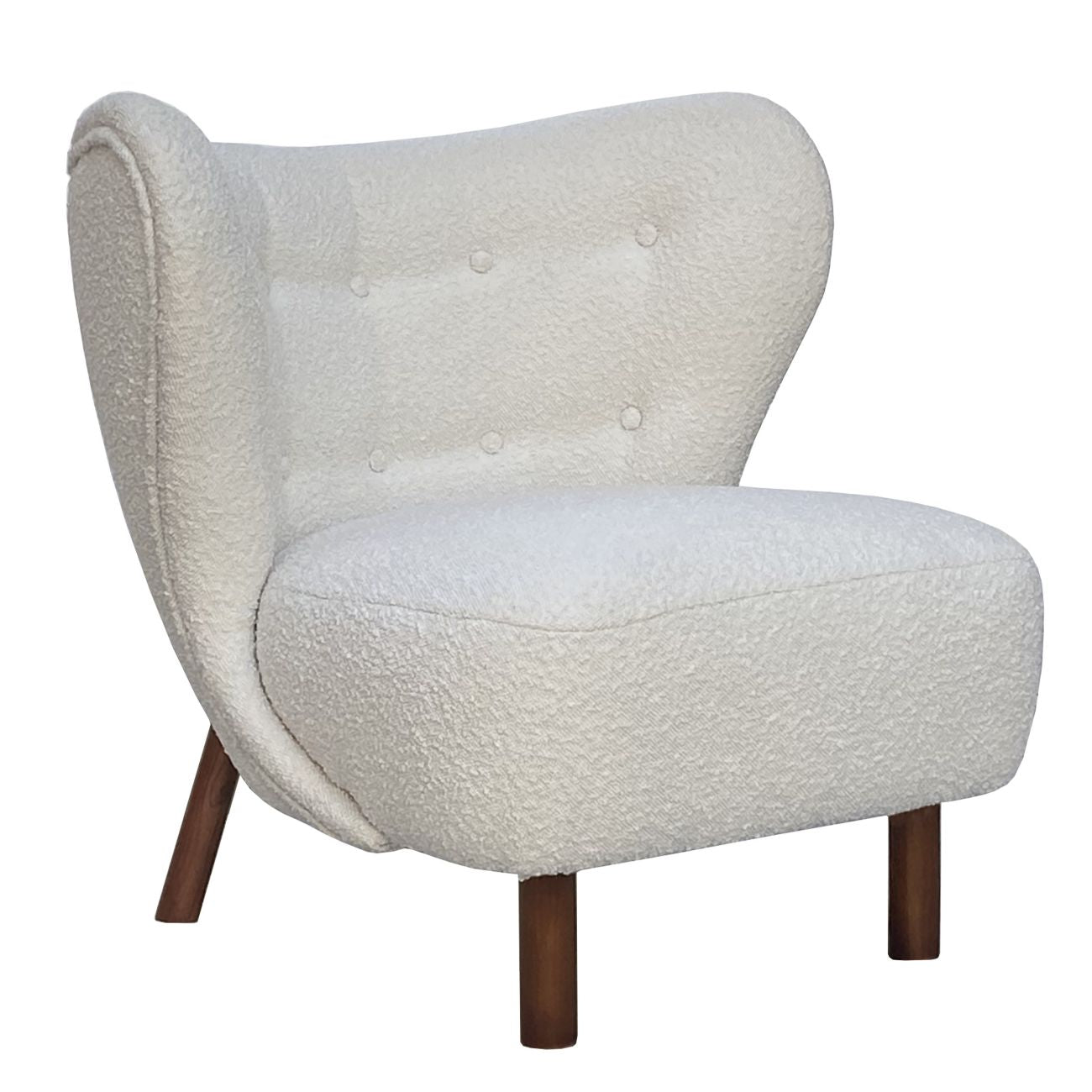 Lewis Wingback Occasional Chair - Cream Boucle