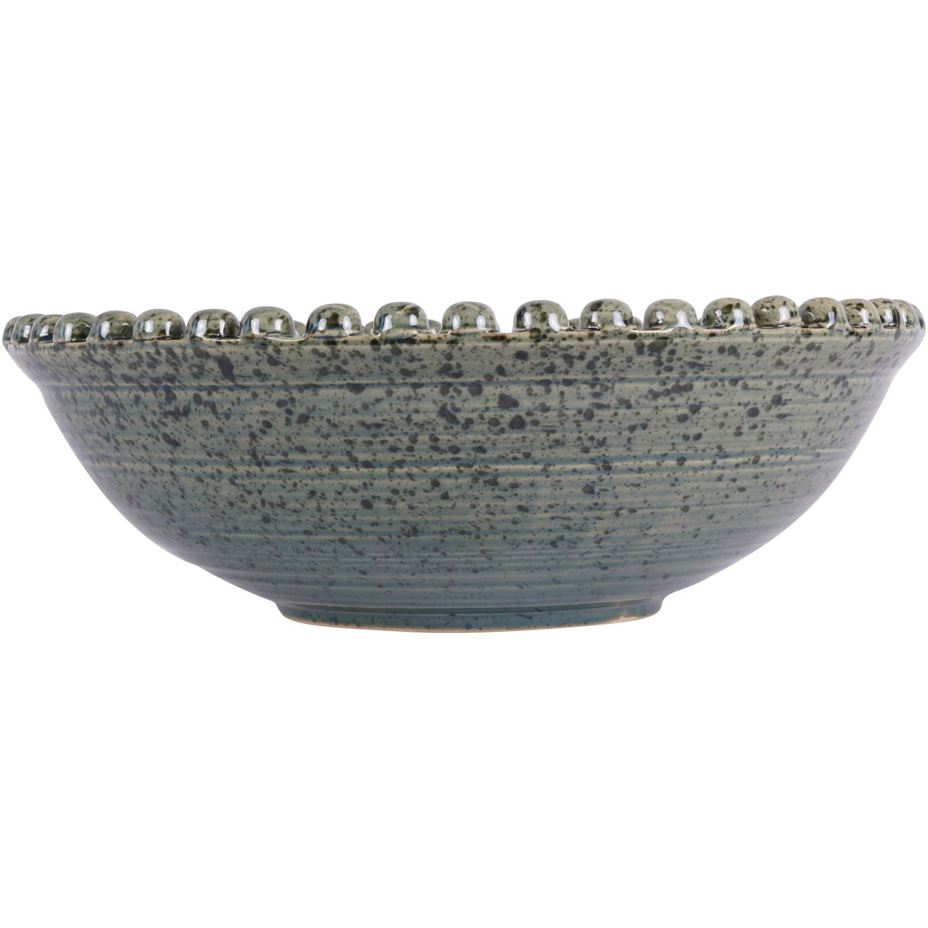 Mediterranean Reactive Glaze Ceramic Bowl Green