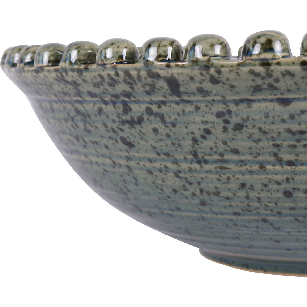 Mediterranean Reactive Glaze Ceramic Bowl Green