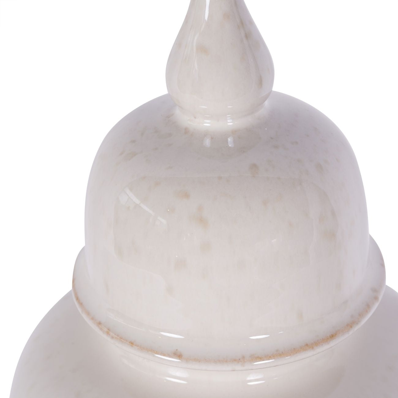 Mediterranean Ginger Jar Reactive Glazed Ceramic Cream - 50cm