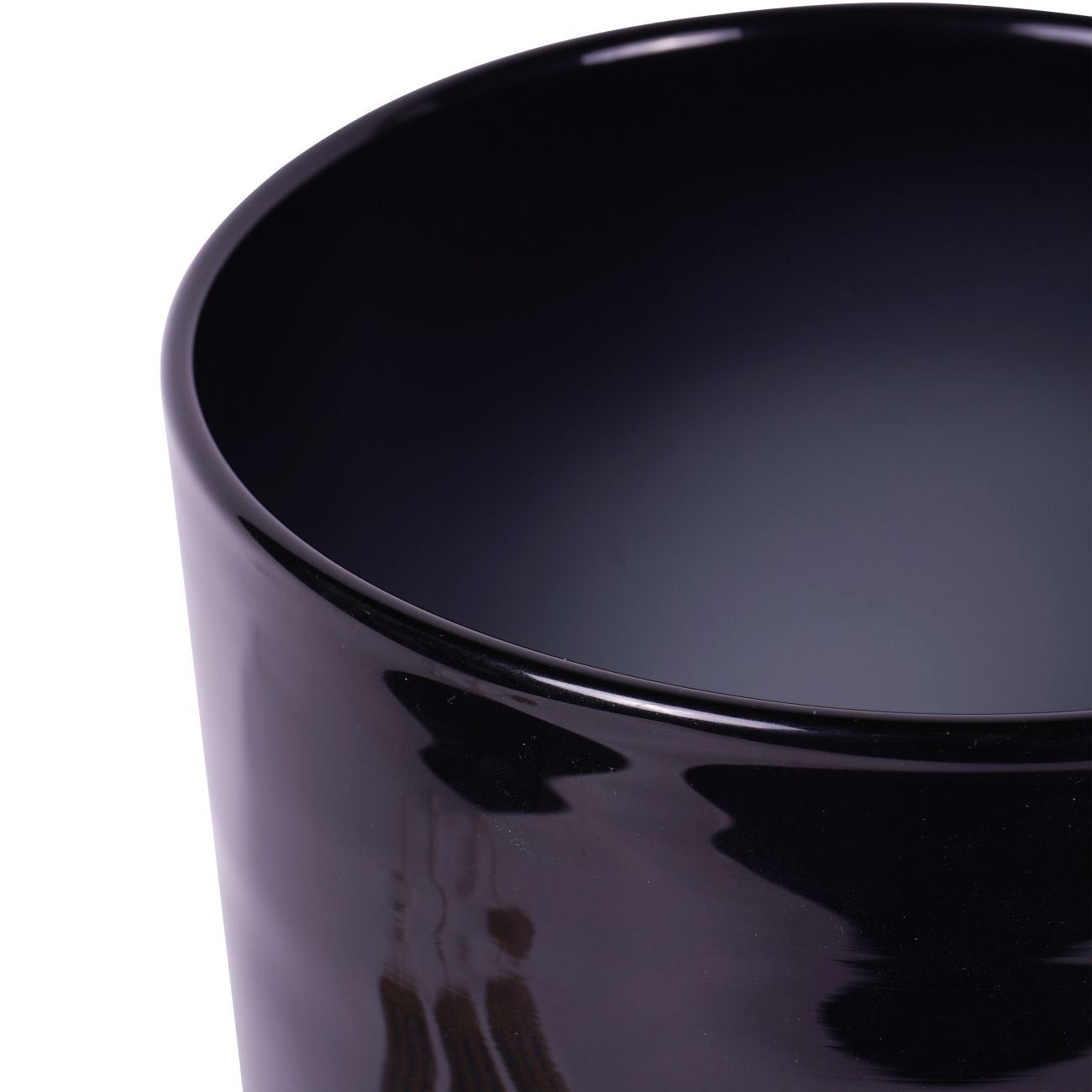 Noir Glass Votive Vase with Wooden Base 31.5cm