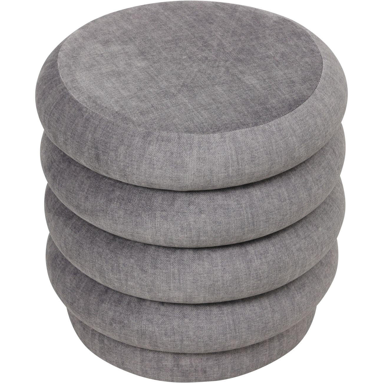 Casa Upholstered Stool with Fabric Base - Grey