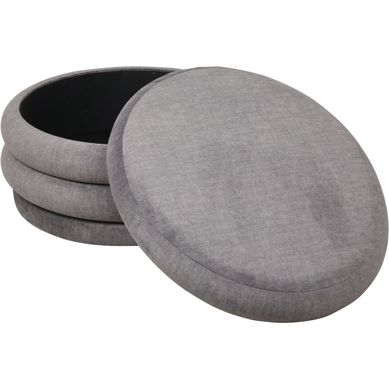 Casa Upholstered Storage Ottoman Grey