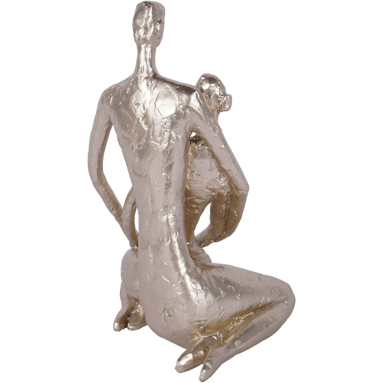 Loving Couple Sculpture - Champagne Gold Finish