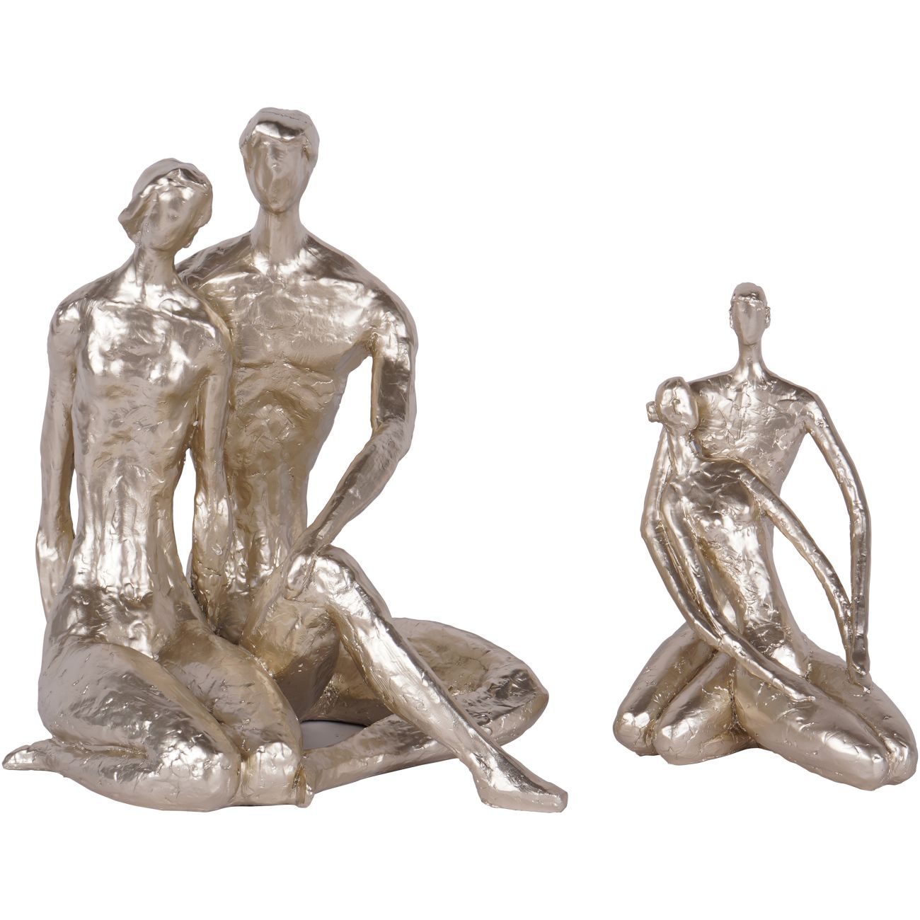 Loving Couple Sculpture - Champagne Gold Finish