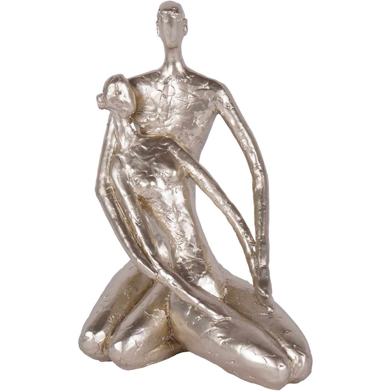 Loving Couple Sculpture - Champagne Gold Finish