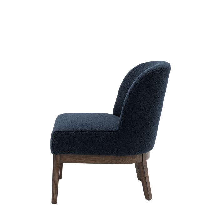 Othello Textured Fabric Accent Chair - Blue