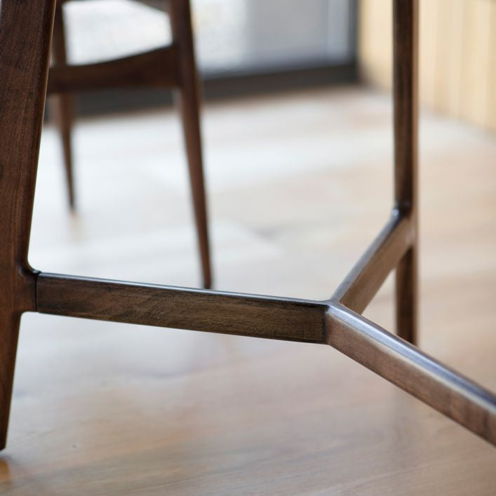 Milano Acacia and Marble Rectangle Dining Table - Seats 6