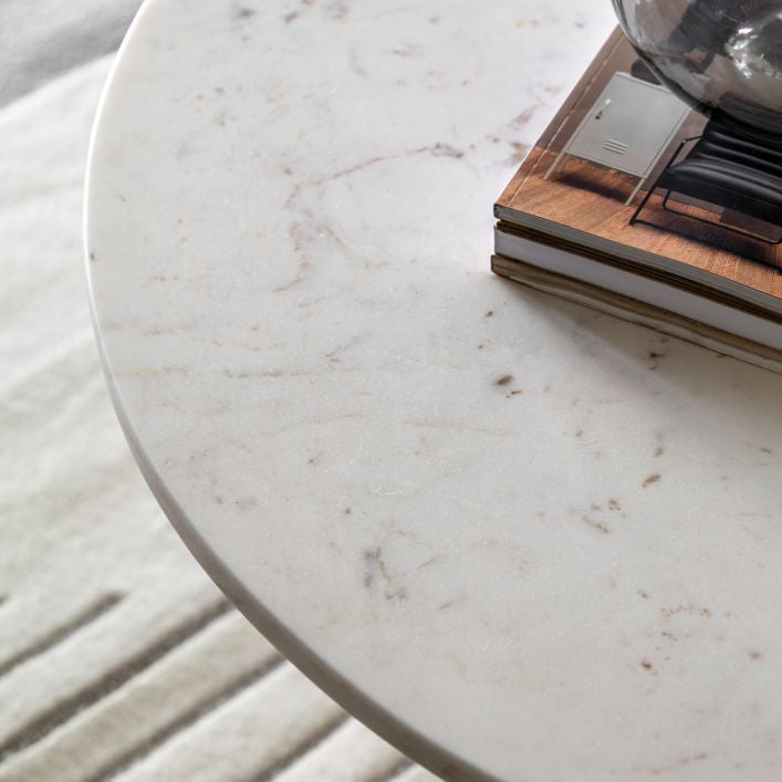 Remi Marble Coffee Table - White Marble