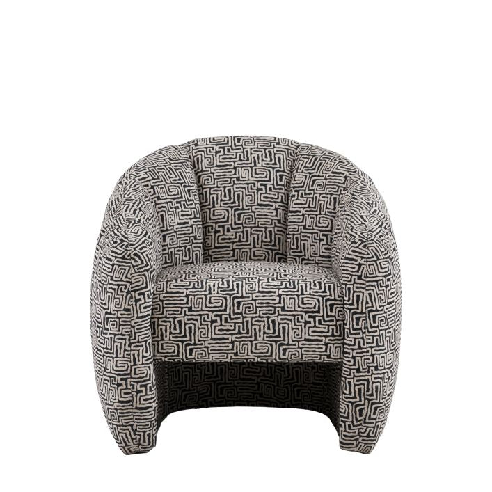 Huntley Monochrome Textured Fabric Tub Chair