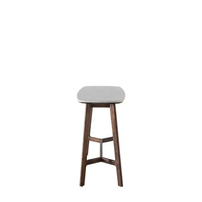 Milano Acacia and Marble Console Table