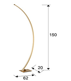 Signature Collection - Arcus Brushed Gold Floor Lamp