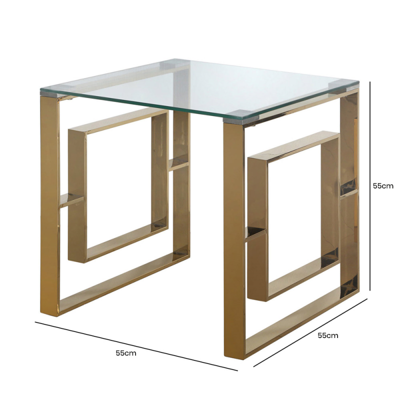 Lexi Gold Frame Side/End Table