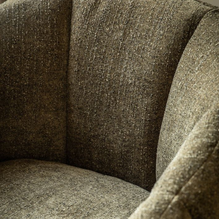 Huntley Moss Green Textured Fabric Tub Chair