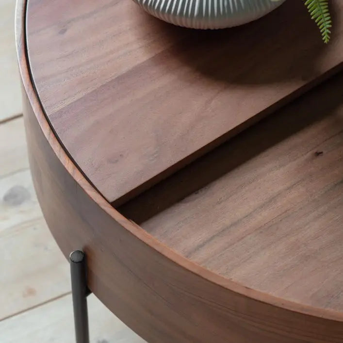Pia Round Storage Coffee Table