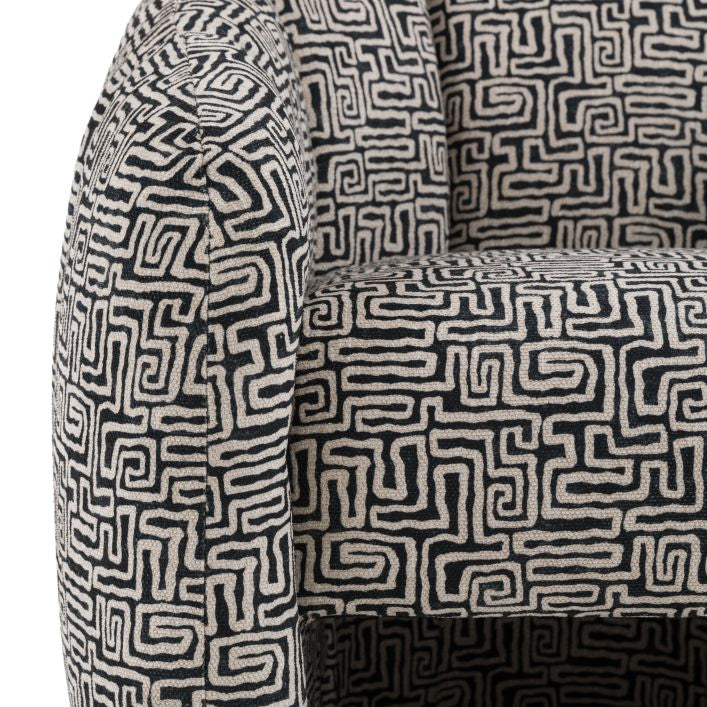 Huntley Monochrome Textured Fabric Tub Chair