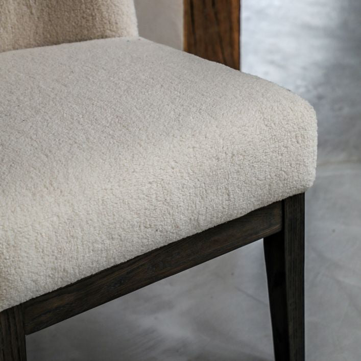 Othello Natural Vanilla Textured Fabric Accent Chair