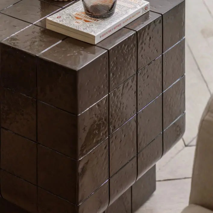 Retara Reinforced Glazed Concrete Side Table