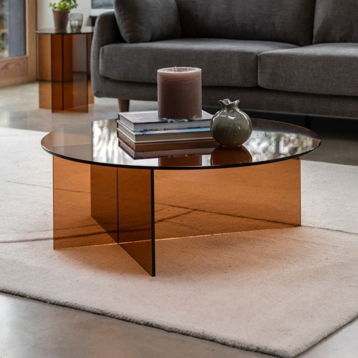 Joya Glass Coffee Table - Bronze