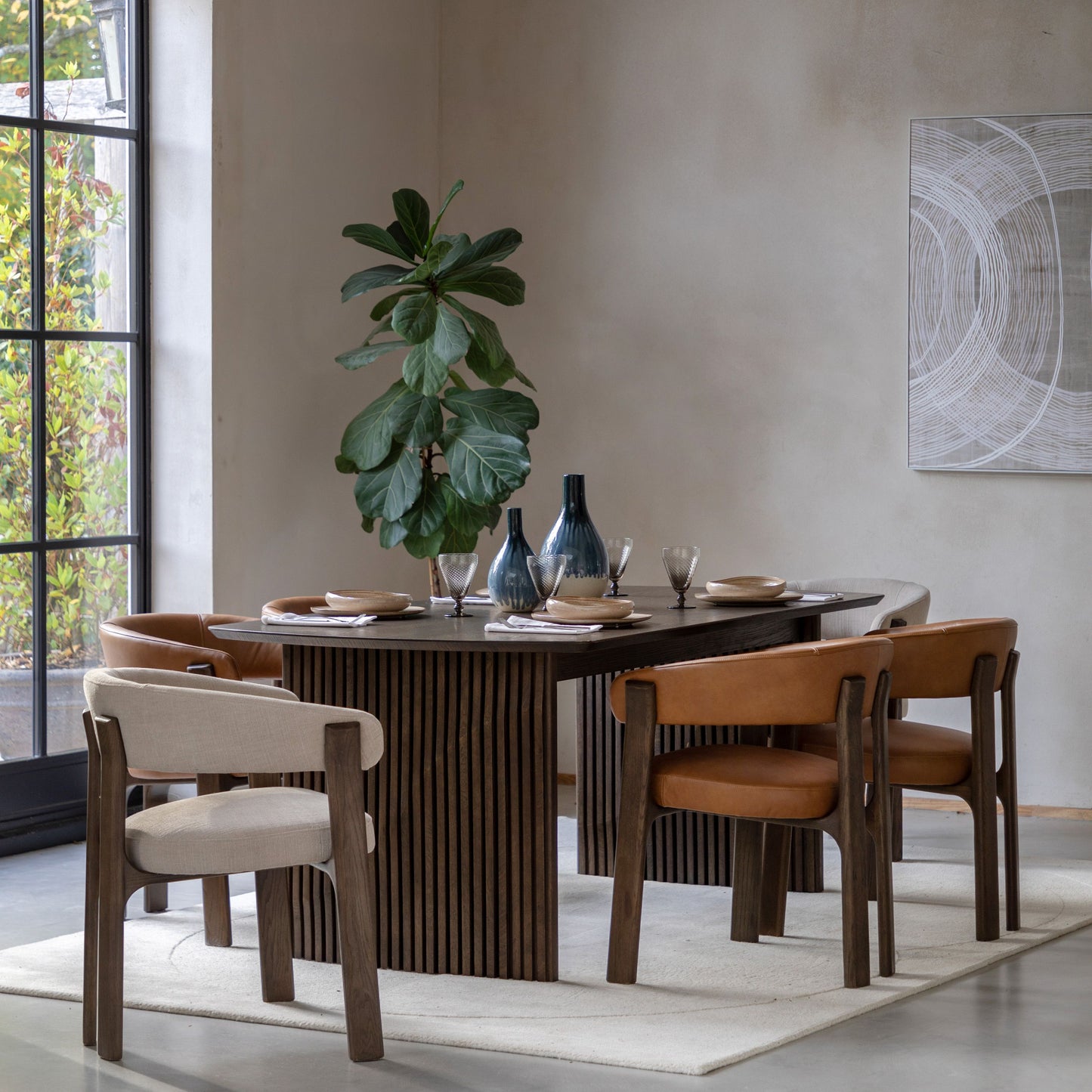 Tuscany Dining Chair -Walnut Stained Oak / Natural