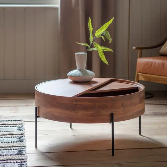 Pia Round Storage Coffee Table
