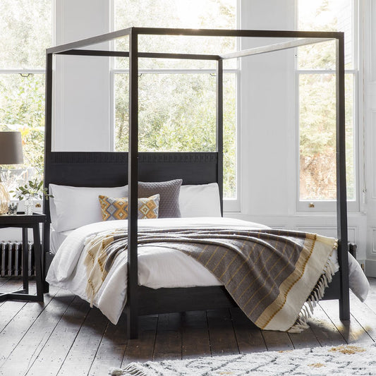 Sia Black 4 Poster Bed Frame - King Size ( 150 x 200)