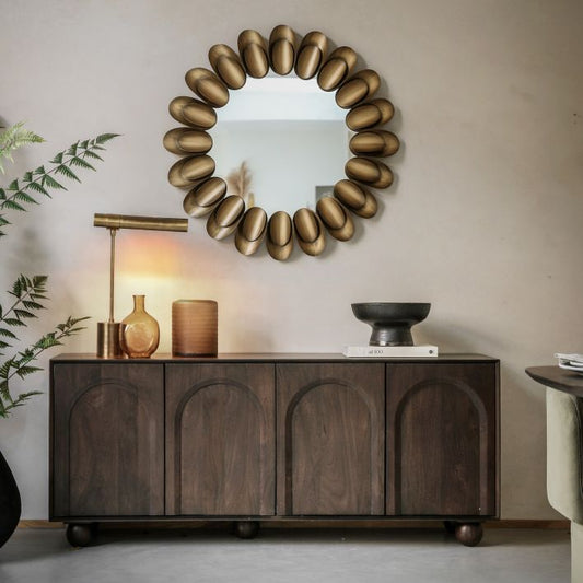Lila Walnut Stained Mango Wood Sideboard - Large
