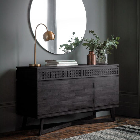 Bali 3 Door - 2 Drawer Sideboard - Black