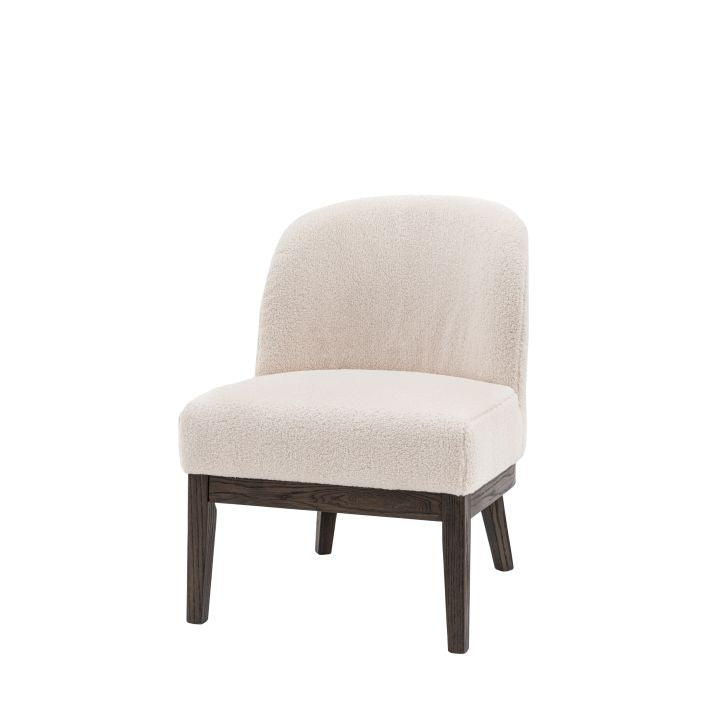 Othello Natural Vanilla Textured Fabric Accent Chair