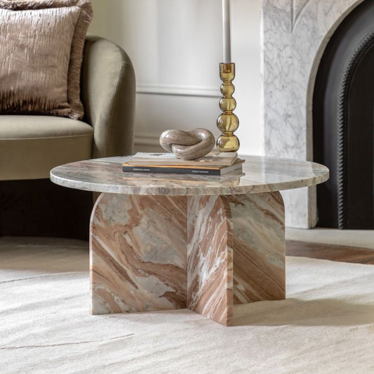 Remi Marble Coffee Table - Natural Marble