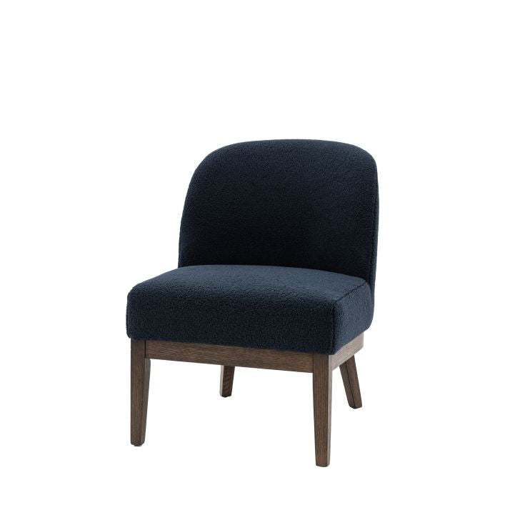 Othello Textured Fabric Accent Chair - Blue