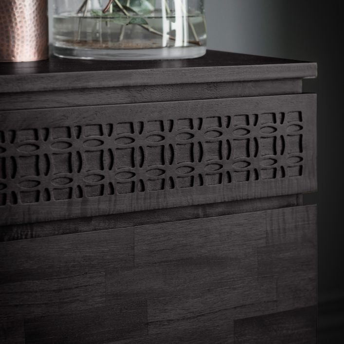 Bali 3 Door - 2 Drawer Sideboard - Black