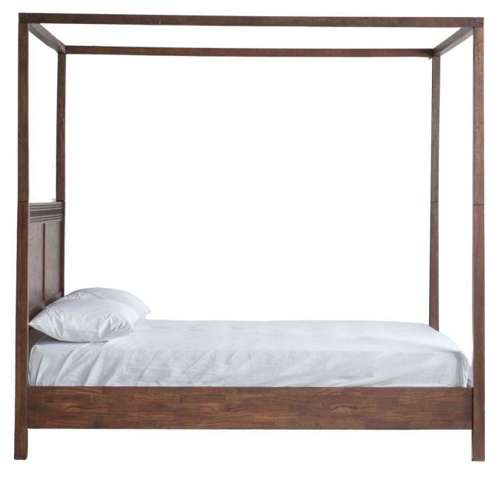 Bali 4 Poster Bed - Brown - King Size