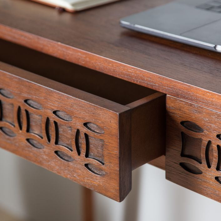 Bali 2 Drawer Desk - Brown