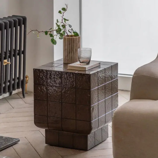 Retara Reinforced Glazed Concrete Side Table