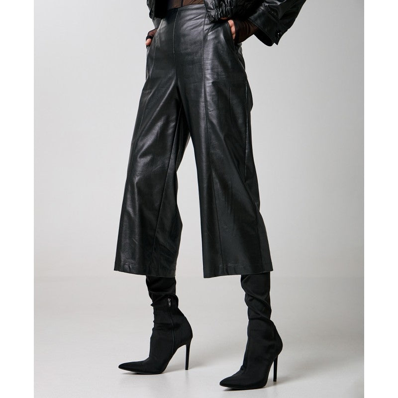 Access Fashion Cropped Faux Leather Pants