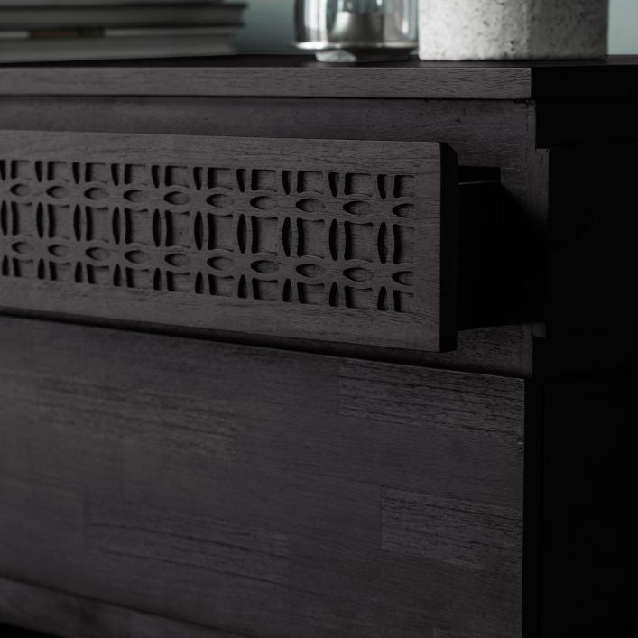 Bali 4 Drawer Chest - Black