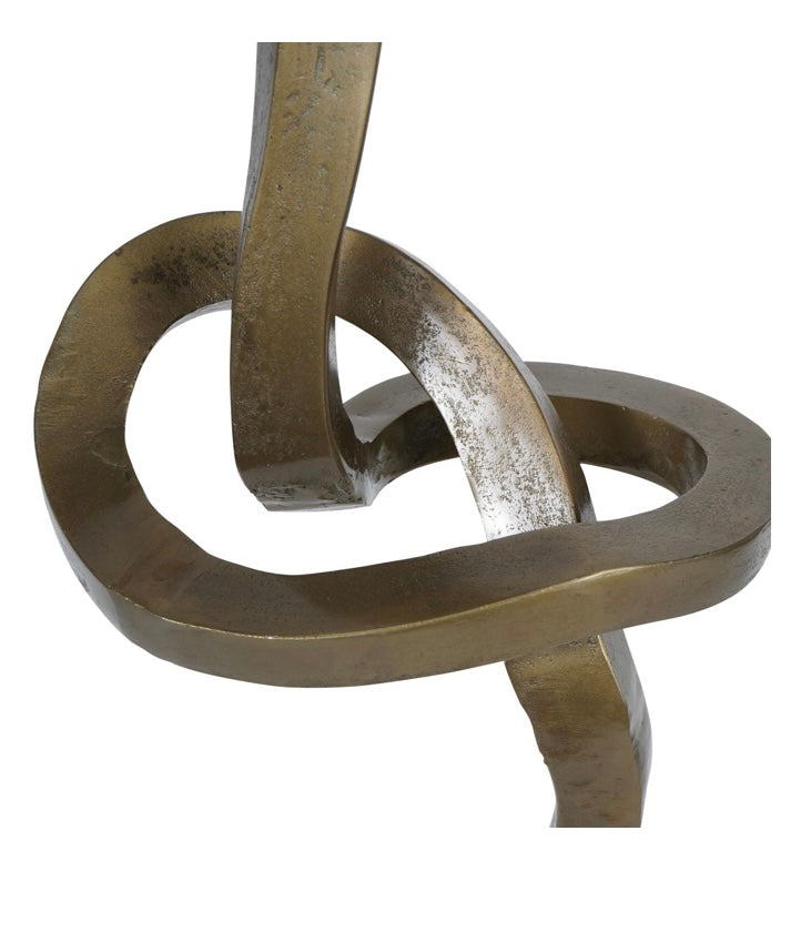 Libra Textured Brass Aluminium Abstract Sculpture - 158cm