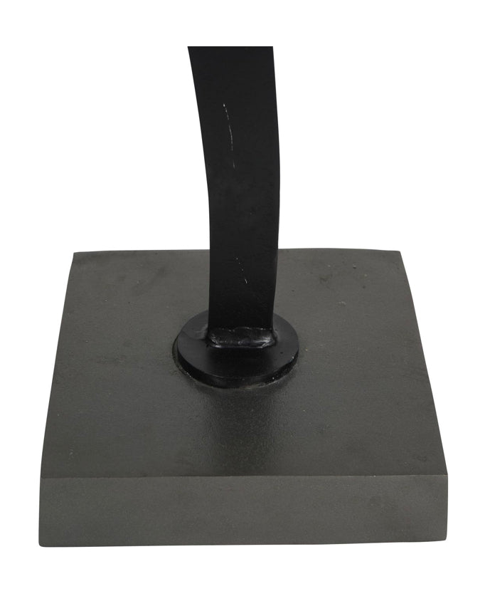 Libra Tall Black Abstract Metal Sculpture - 128cm