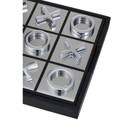 Black & Silver Noughts & Crosses Game