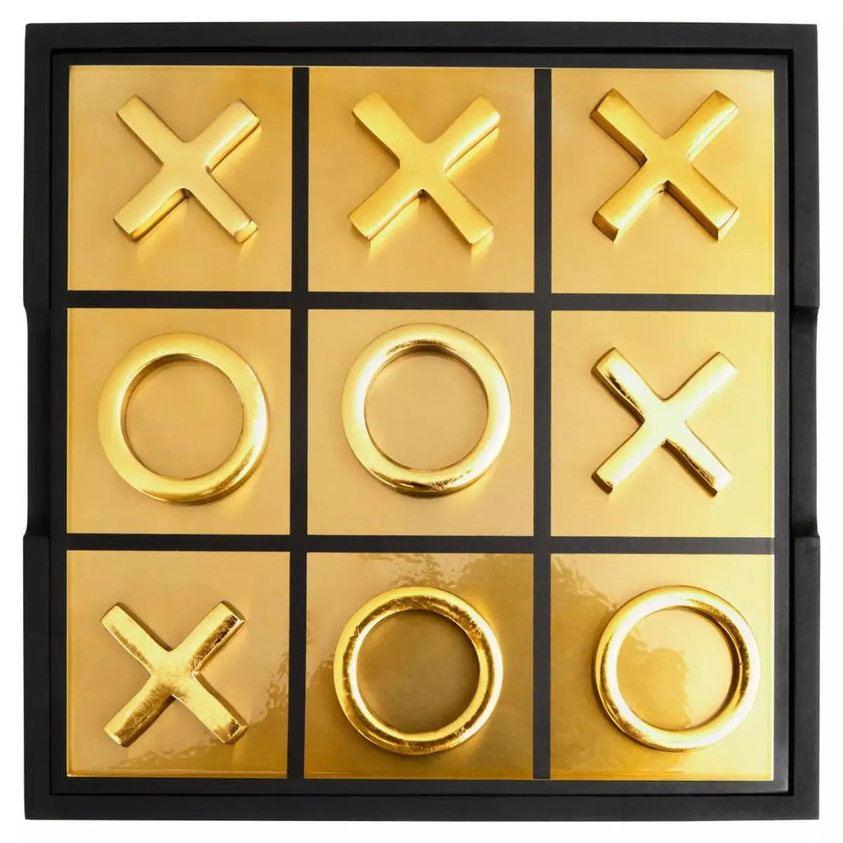 Black & Gold Noughts & Crosses Game