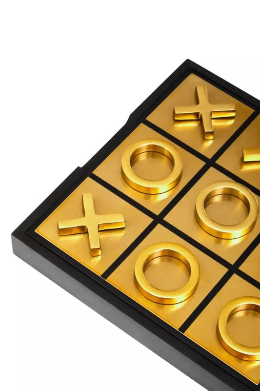 Black & Gold Noughts & Crosses Game